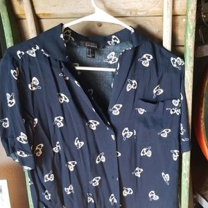 Casual button up t-shirt